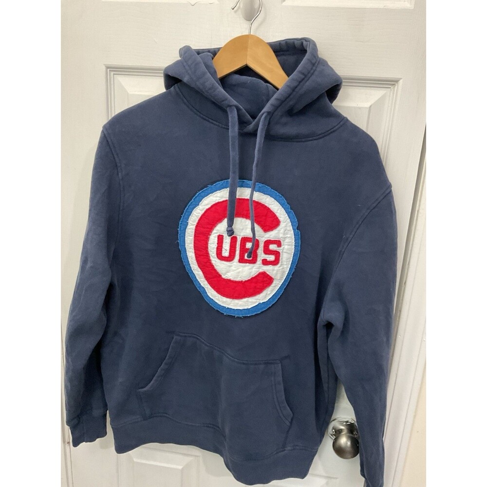 Chicago Cubs Navy Pullover Hoodie with Embroidered Logo